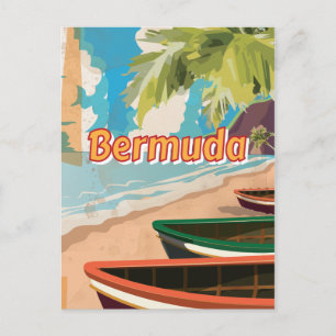 Bermuda Vintage Reiseplakat Postkarte