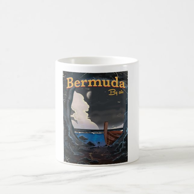 Bermuda Vintage Reiseplakat Tasse (Mittel)