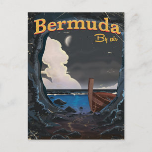 Bermuda Vintage-Reisewerbeposter Postkarte