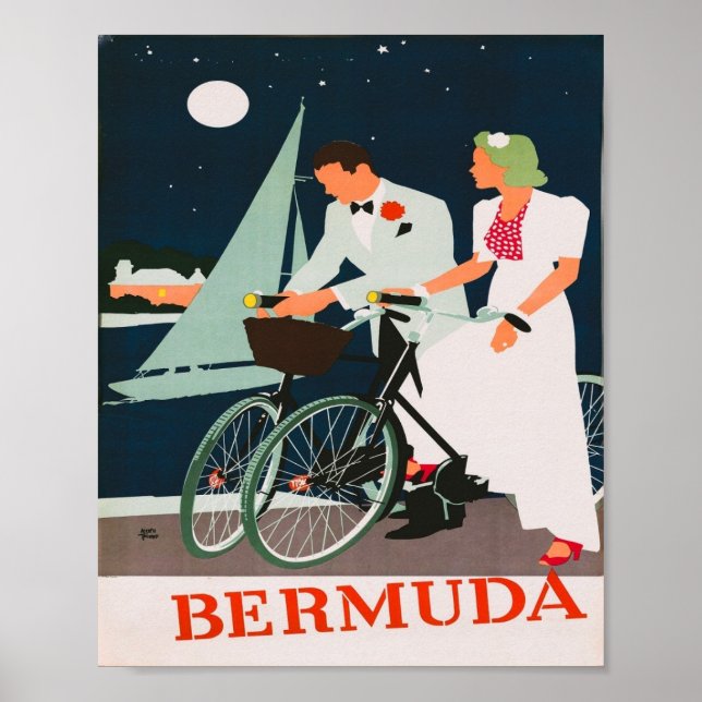 Bermuda Vintage Travel Poster (Vorne)