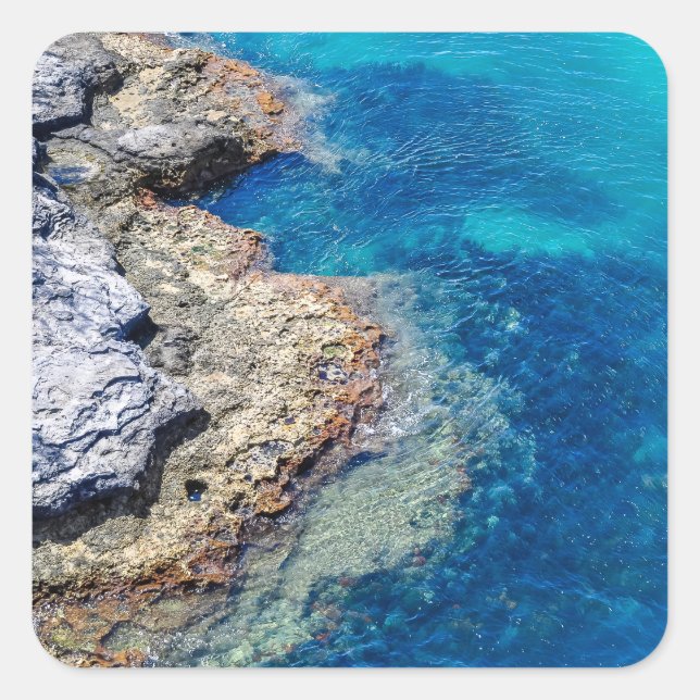 Bermuda Waters & Rocky Shoreline Stickers (Vorderseite)
