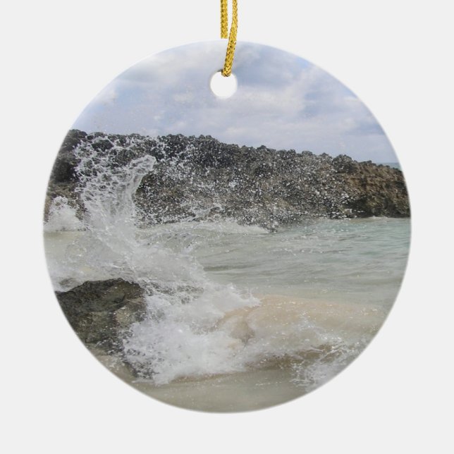 Bermuda Wave Foto Ornament (Vorne)