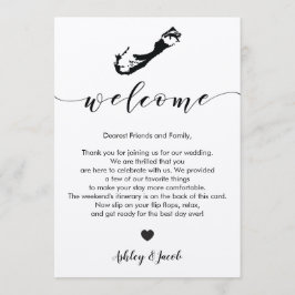 Bermuda Wedding Welcome Letter & Itinerary Card Programm
