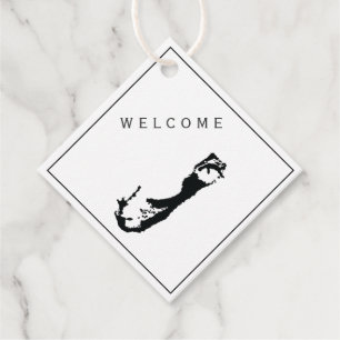 Bermuda Welcome Bag Geschenk Tag Hochzeit Geschenkanhänger