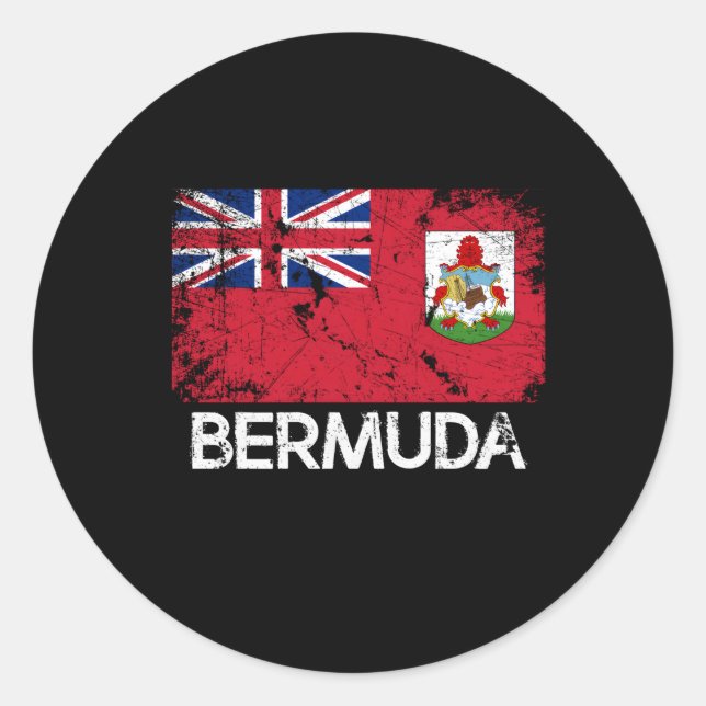 Bermudan-Flagge aus Bermuda Runder Aufkleber (Vorderseite)