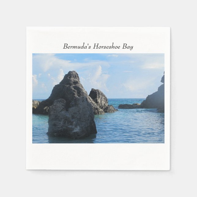 Bermudas Hufeisenbucht Serviette (Vorderseite)