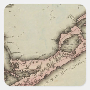 Bermudas Quadratischer Aufkleber