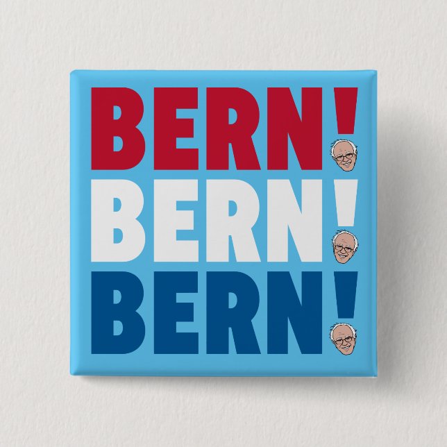 Bern Bern Bernie Sanders Button (Vorderseite)