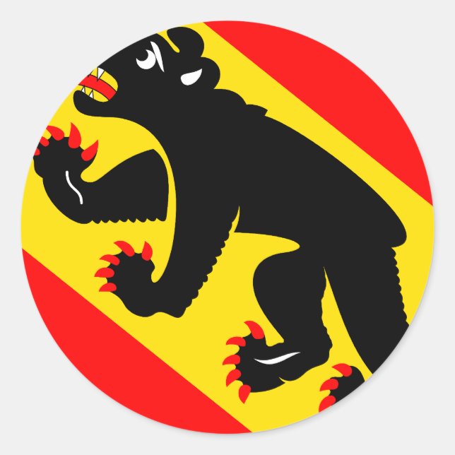 Bern, die Schweiz Runder Aufkleber (Vorderseite)