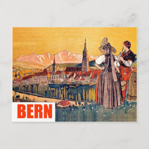 Bern, Panoramastadt, Schweiz, Vintage Postkarte