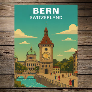Bern Schweiz Historische Mittelalterliche Altstadt Postkarte