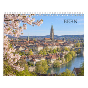 Bern Schweiz Historische Stadt- und Flussansichten Kalender