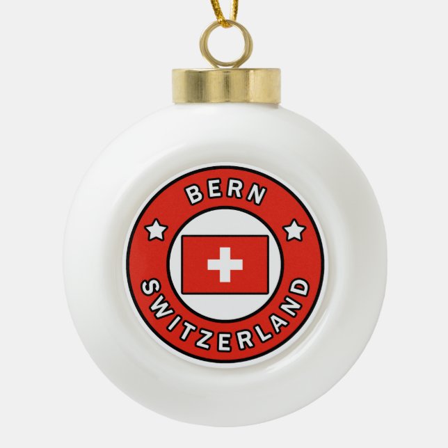 Bern - Schweiz Keramik Kugel-Ornament (Vorderseite)