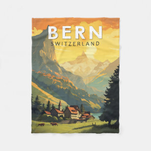 Bern Schweiz Reise Kunst Vintage Fleecedecke