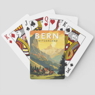 Bern Schweiz Reise Kunst Vintage Spielkarten