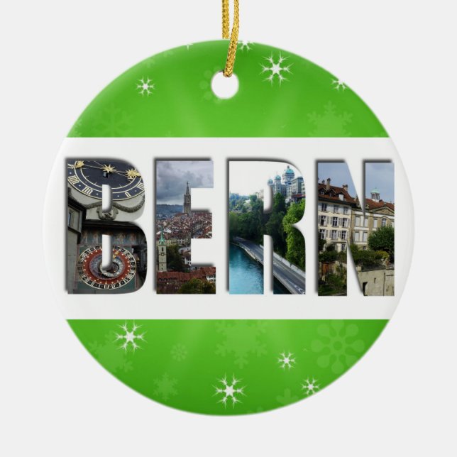 Bern Schweiz Reisen Fotos Weihnachten Keramik Ornament (Vorne)