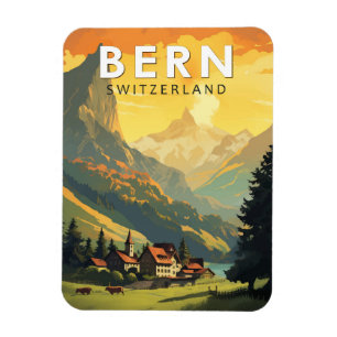 Bern Schweiz Reisen Vintag Magnet