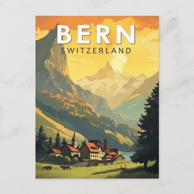 Bern Schweiz Reisen Vintag Postkarte (Vorderseite)