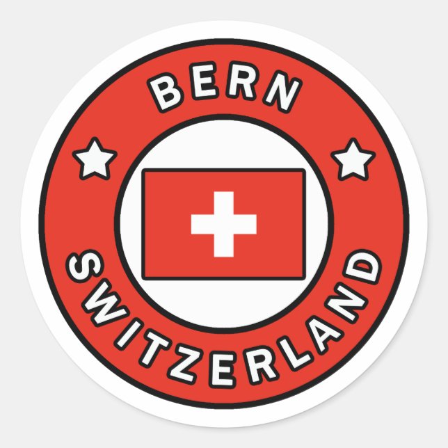 Bern - Schweiz Runder Aufkleber (Vorderseite)