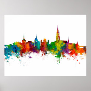 Bern Schweiz Skyline Poster
