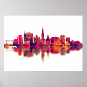 Bern Schweiz Skyline Poster