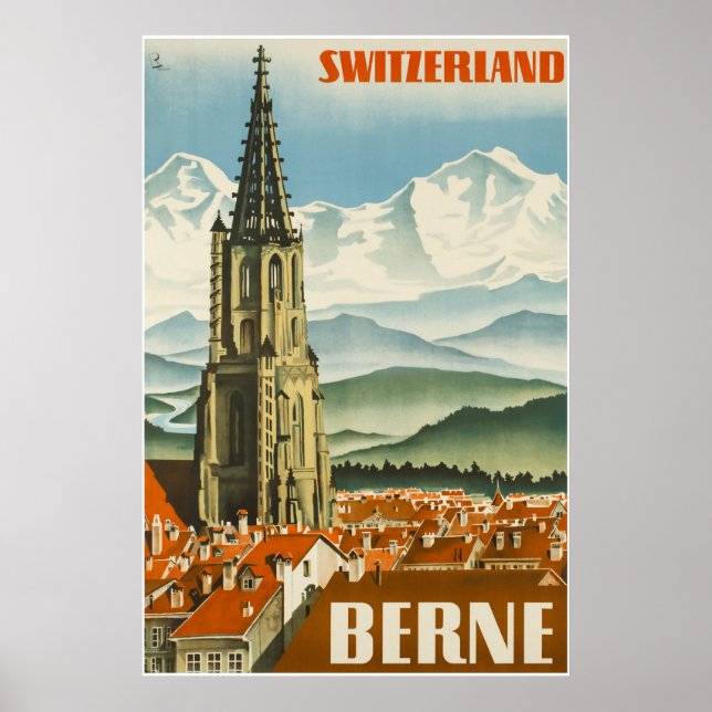 Bern, Schweiz, Travel Poster (Vorne)