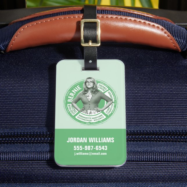 Bernadette Info Graphic Gepäckanhänger (Vorderseite Insitu 2)