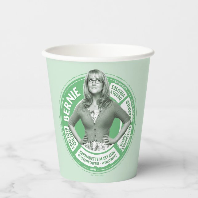 Bernadette Info Graphic Pappbecher (Vorderseite)