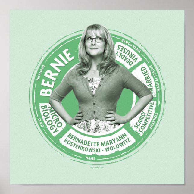 Bernadette Info Graphic Poster (Vorne)