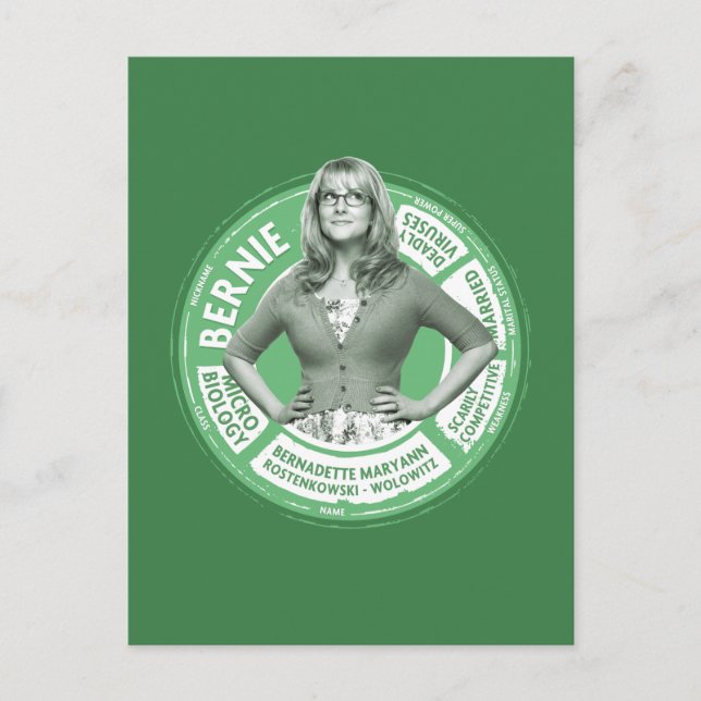 Bernadette Info Graphic Postkarte (Vorderseite)