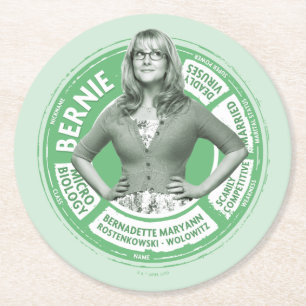 Bernadette Info Graphic Runder Pappuntersetzer