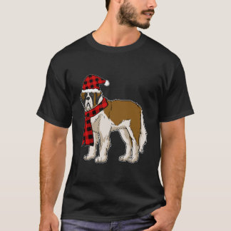 Bernard Buffalo Kariert St Bernard Dog Lover Chris T-Shirt