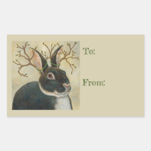 Bernard, die sonnigen Geschenksticker Rechteckiger Aufkleber