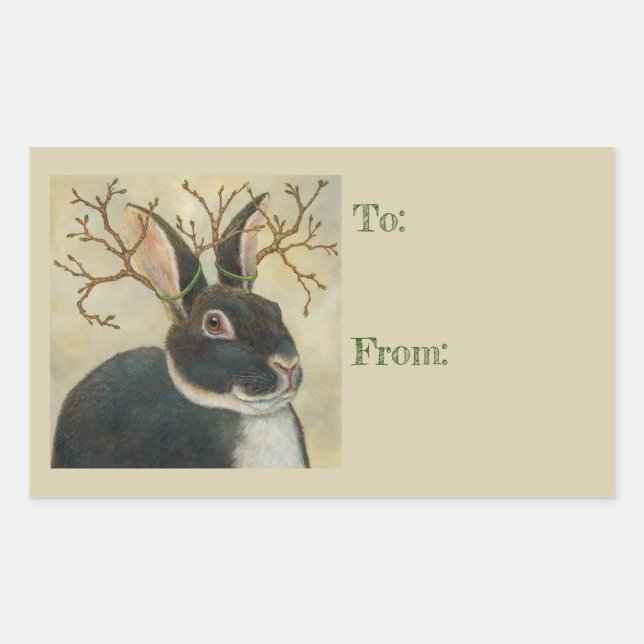 Bernard, die sonnigen Geschenksticker Rechteckiger Aufkleber (Vorderseite)