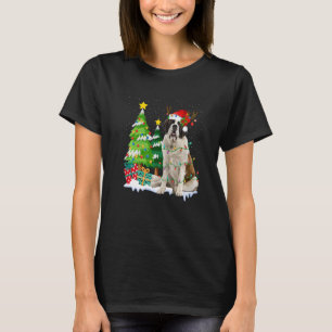 Bernard Hund Weihnachtsmann Hut Rentier Weihnachts T-Shirt