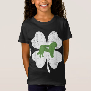 Bernard St Patricks Day Lover Irish Kleeblatt Dog T-Shirt