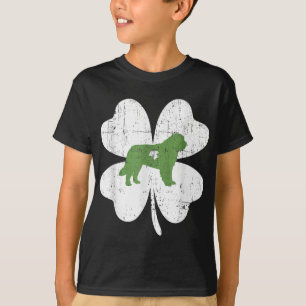 Bernard St Patricks Day Lover Irish Kleeblatt Dog T-Shirt