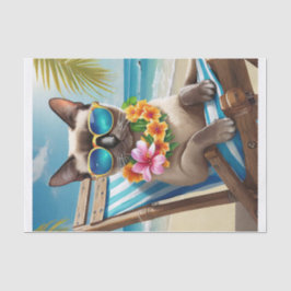 Bernard Surf & Sand, Beachy Siamese Cat Seidenpapier
