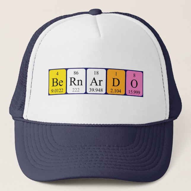 Bernardo Periodtable name hat Truckerkappe (Vorderseite)