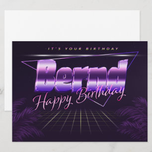 Bernd Name Vorname lila retro Karte Geburtstag