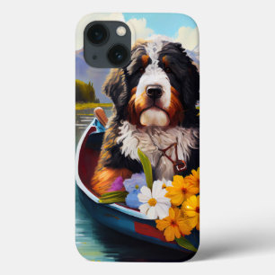 Bernedoodle am Paddel: Ein landschaftliches Abente Case-Mate iPhone Hülle