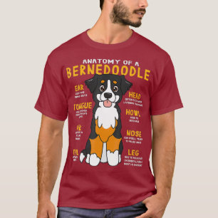 Bernedoodle Anatomie Funny Dog Mama Vater Niedlich T-Shirt