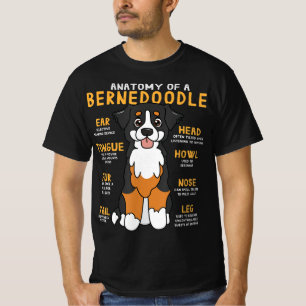 Bernedoodle Anatomie Lustige Hundemama Vater Süßes T-Shirt