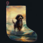 Bernedoodle Beach Surfen Malerei Kleiner Weihnachtsstrumpf<br><div class="desc">Tauchen Sie ein in die spielerische Welt des Kaninchen-Abenteuers mit diesem faszinierenden Bild. Ein gepflegter Hund geht zu den Wellen und reitet geschickt auf einem sonnengeküssten Strand. Das lebendige Kunstwerk vereint wunderbar das Wesentliche der Erregung am Strand, während der Hund furchtlos auf den Wellen reitet und den Geist von Spaß...</div>