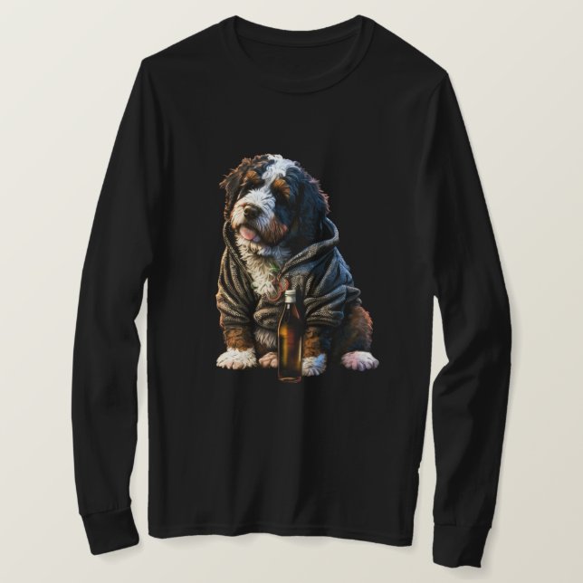Bernedoodle Bernese Labradoodle Dog Vater Dog Mama T-Shirt (Design vorne)