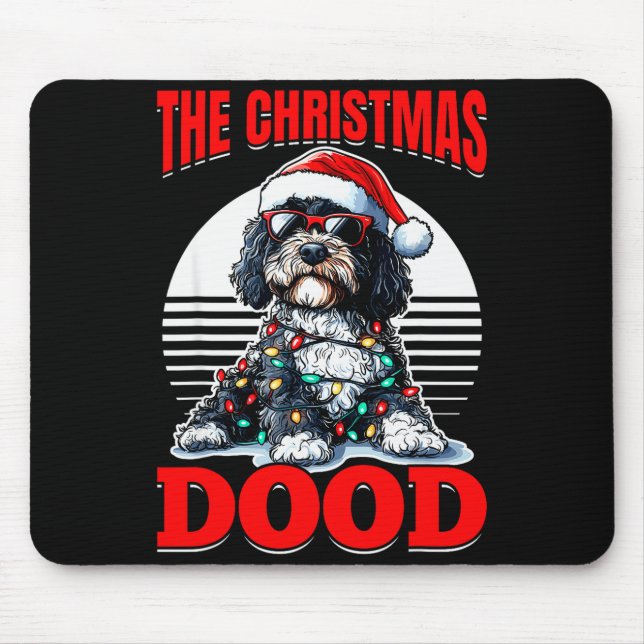 Bernedoodle Christmas Dog Breed The Christmas Dood Mousepad (Vorne)