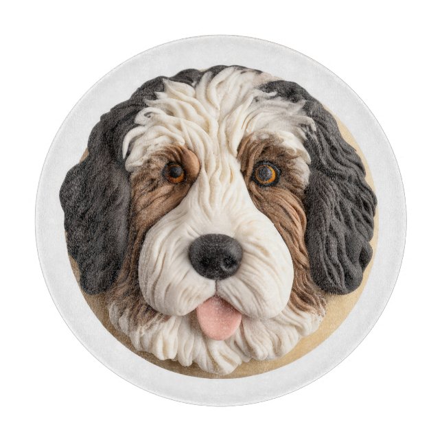 Bernedoodle Dog 3D Inspiriert Schneidebrett (Vorderseite)
