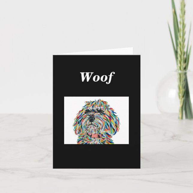Bernedoodle Dog Blank Note Card Dankeskarte (Vorderseite)