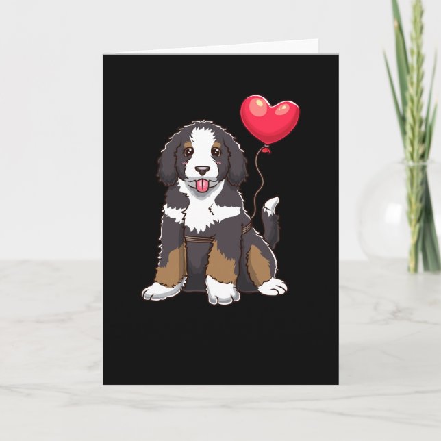 Bernedoodle Dog Geschenk-Idee Karte (Vorderseite)
