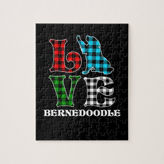 Bernedoodle Dog Lover Puzzle (Vertikal)